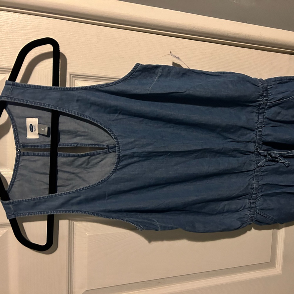 Old Navy sleeveless blue jean romper